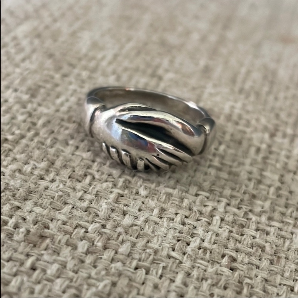 James Avery Sterling Silver Friendship Ring Sz 3 Retired